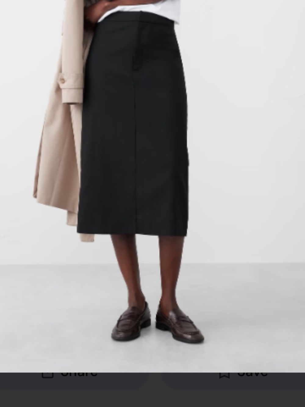 NWT size 2 Vero Moda Classic Black Midi Pencil Skirt